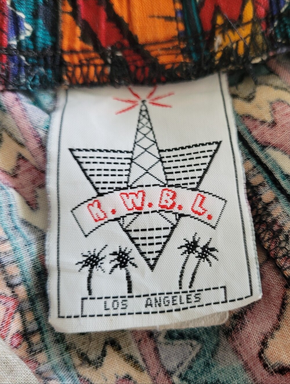 Vintage KWBL Los Angeles Aztec Bohemian Western Tiered Maxi Skirt in Multicolor - Picture 6 of 9